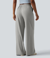 Breezeful™ Mid Rise Quick Dry Casual Straight Leg Pants with Pockets