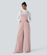 Pockets Casual Teddy Overalls
