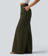 High Waisted Wide Leg Baggy Casual Pants with Pockets