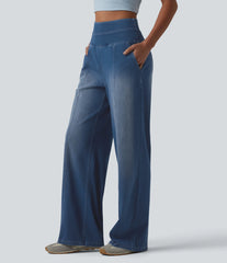Halara Flex™ High Waisted Tummy Control Casual Baggy Jeans with Pockets