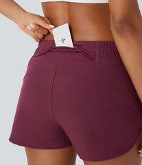 Breezeful™ Low Rise Pockets 2-in-1 Curved Hem Quick Dry Running Shorts 2.5''