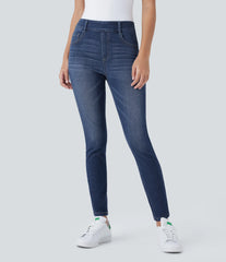 Halara Flex™ Mid Rise Pull On Pockets Casual Skinny Jeans