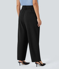 Halara Flex™ High Waisted Pocket Solid Work Plus Size Tapered Pants