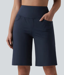 SoftlyZero™ Airy High Waisted Tummy Control InstantCool Yoga Baggy Shorts with Pockets
