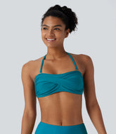 Halter Adjustable & Removable Strap Bikini Top Swimsuit