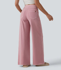 Halara Flex™ High Waisted Wide Leg Colorful Casual Jeans with Pockets