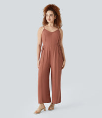 Tie Side Casual Jumpsuit