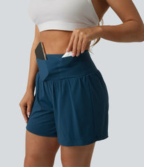 Softlyzero™ Airy High Waisted Tummy Control 2-in-1 InstantCool Yoga Shorts 5'' with Pockets