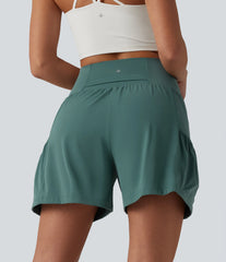 SoftlyZero™ Airy High Waisted Tummy Control 2-in-1 InstantCool Workout Shorts 5'' with Pockets