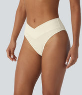 Crossover Texture Bikini Bottom Swimsuit