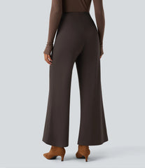 Halara Flex™ Wear-Resistant High Waisted Ponte Roma Work Baggy Flare Pants