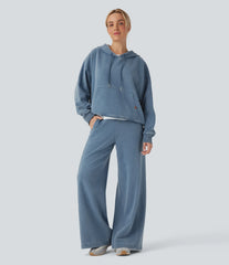 Halara Flex™ High Waisted Drawstring Casual French Terry Baggy Sweatpants Jeans with Pockets