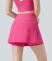 Land to Water High Waisted 2-in-1 Bikini Skirt Swimsuit with Pocket