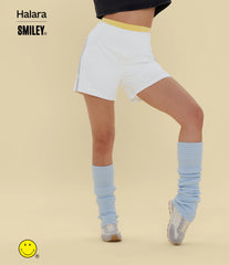 Halara X Smiley® SoftlyZero™ Airy Super High Waisted 2-in-1 InstantCool Yoga Shorts 5'' with Pockets-Longer Length