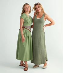 U Neck Flowy Maxi Casual Tank Dress