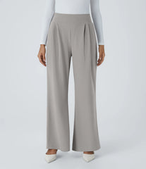 Halara Flex™ High Waisted Wide Waistband Pocket Wide Leg Waffle Work Pants