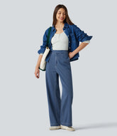 Halara Flex™ High Waisted Straight Leg Casual Jeans with Pockets