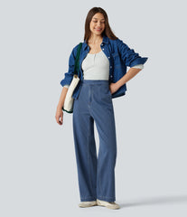 Halara Flex™ High Waisted Straight Leg Casual Jeans with Pockets