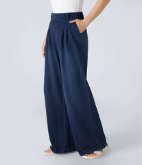 Halara Flex™ High Waisted Pocket Baggy Wide Leg Casual Jeans