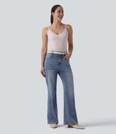 Halara Flex™ High Waisted Casual Straight Leg Jeans with Pockets