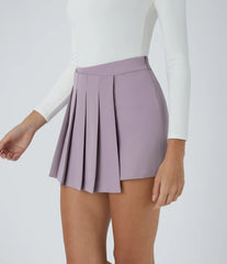 High Waisted Pleated Pocket Casual Shorts
