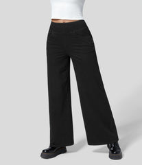 Halara Flex™ High Waisted Pockets Wide Leg Loose Work Jeans