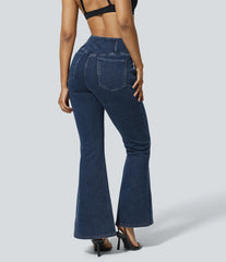 Halara Flex™ High Waisted Crossover Pocket Washed Casual Jeans