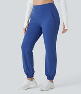 Plus Size SoftlyZero™ High Waisted Tummy Control Dance Balloon Joggers with Pockets-UPF50+