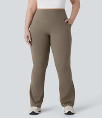 Halara UltraSculpt™ High Waisted Scrunch Butt Lifting Tummy Control Pocket Shaping Yoga Bootcut Plus Size Leggings
