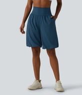 SoftlyZero™ Airy Super High Waisted InstantCool Yoga Balloon Shorts with Pockets