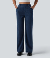 Halara Flex™ High Waisted Straight Leg Casual Jeans with Pockets