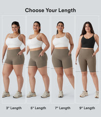 Plus Size Halara UltraSculpt™ High Waisted Scrunch Butt Lifting Tummy Control Shaping Training Biker Shorts 5'' with Pockets