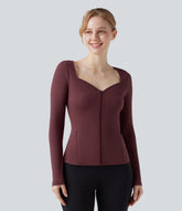 SoftlyZero™ Plush V-neck Long Sleeve Zip Fly Work Jacket with Pockets