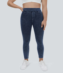 Halara Flex™ High Waisted Pocket Denim Plus Size Casual Leggings