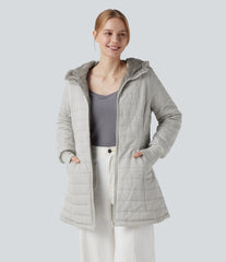Hooded Zipper Long Sleeve Casual Sherpa Faux Fur hooded Jacket with Pockets