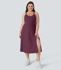 Everyday Plus Size Midi Chill Dress-La Land