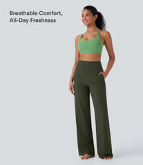 Halara UltraSculpt™ High Waisted Tummy Control Straight Leg Yoga Pants with Pockets