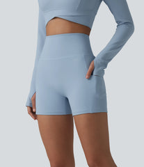 High Waisted Tummy Control 2-Piece Mini Yoga Skirt with Pockets