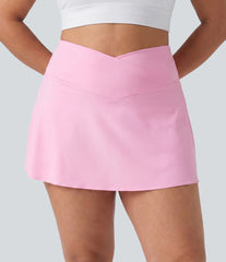 Everyday SoftlyZero™ Airy Crossover Pocket 2-in-1 Cool Touch Tennis Plus Size Skirt-Lucid-UPF50+