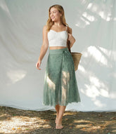 High Waisted Drawstring Leopard Print Contrast Mesh 2-in-1 Flowy Midi Flare Resort Skirt with Pockets