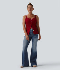 Halara Flex™ Mid Rise Washed Casual Flare Jeans with Pockets