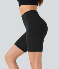 SoftlyZero™ High Waisted Double Pockets Yoga Biker Shorts 7''-UPF50+