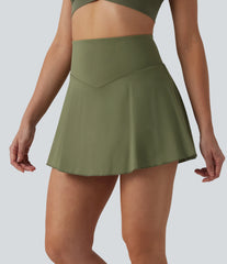 Softlyzero™ Airy High Waisted Tummy Control 2-in-1 InstantCool Mini Tennis Skirt with Pockets-UPF50+