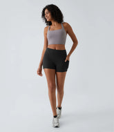 SoftlyZero™ Airy High Waisted Pocket Plain Cool Touch Yoga Shorts 3.5"-UPF50+
