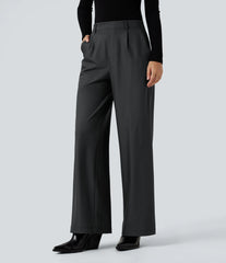 Halara Flex™ High Waisted Straight Leg Stripe Work Pants with Pockets