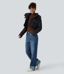 Halara Flex™ Low Rise Zipper Pockets Washed Casual Baggy Boyfriend Jeans