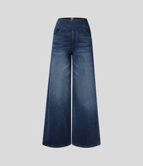 Halara Flex™ High Waisted Pockets Baggy Wide Leg Washed Casual Jeans