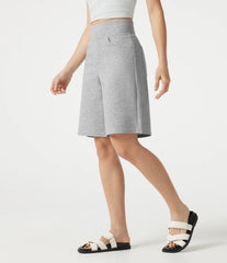 High Waisted Baggy Casual Bermuda Shorts 10'' with Pockets