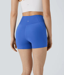 SoftlyZero™ Crossover High Waisted Pocket Antislip Yoga Biker Shorts 3''-UPF50+