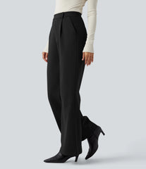 SoftlyZero™ Plush Thermal High Waisted Work Flare Pants with Pockets